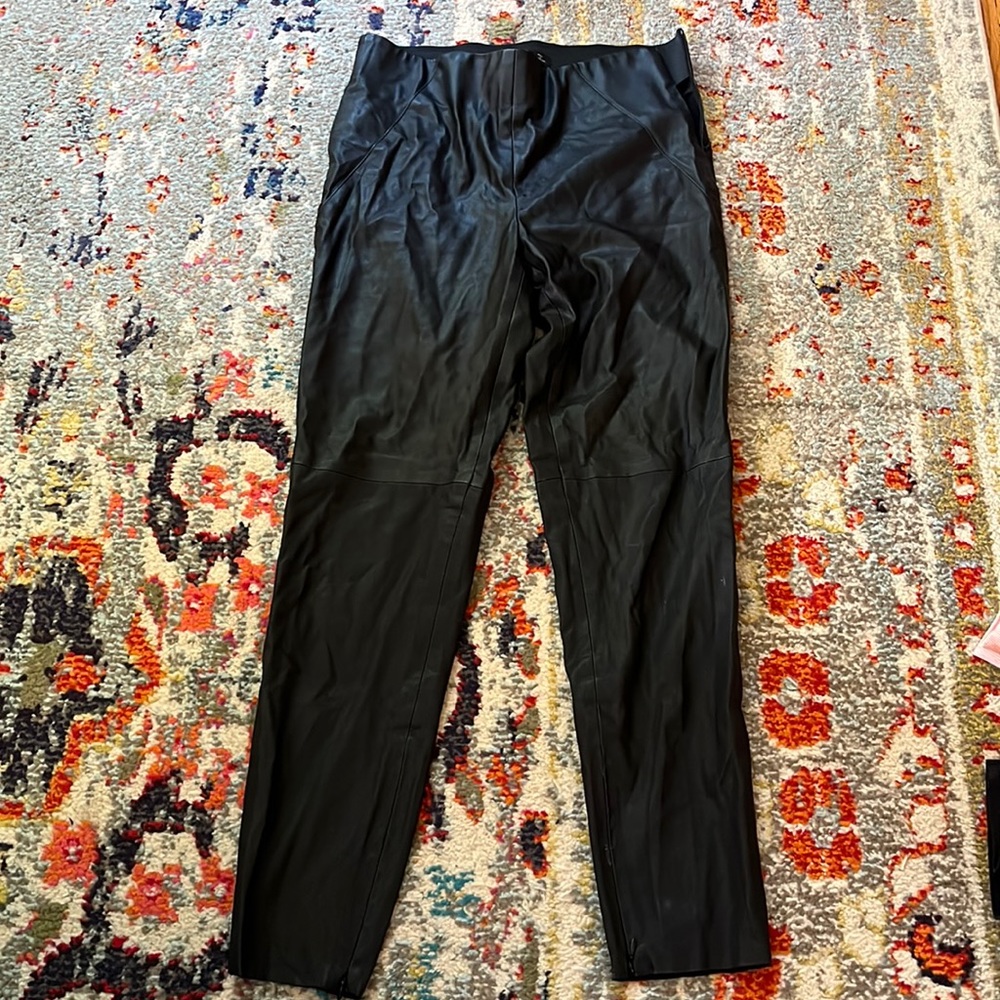 Faux leather pants
